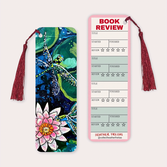 Dragonfly Lily Soft Touch Premium Bookmark