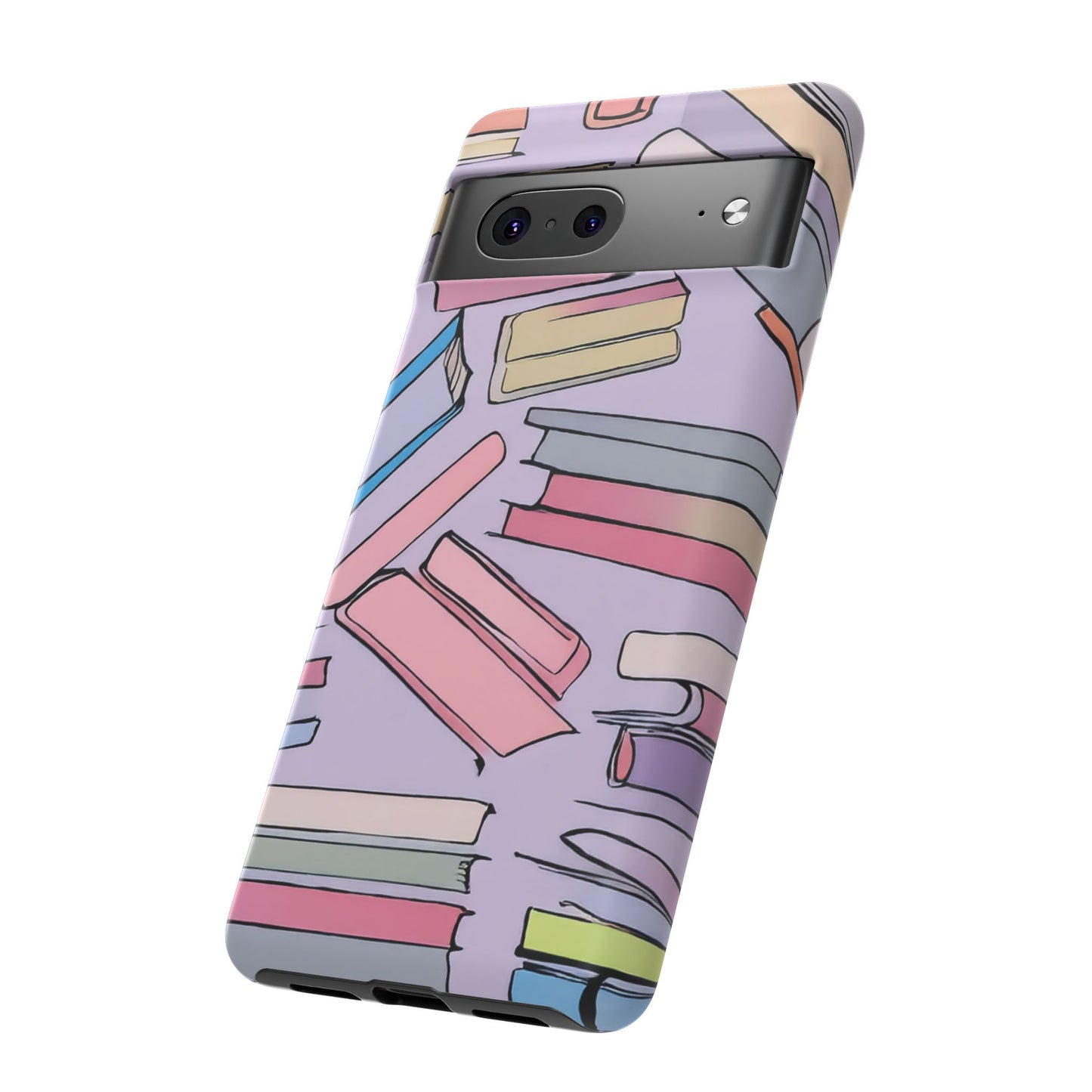 Books Pattern Tough Cases for Most Phone Types