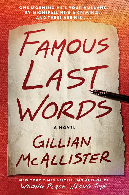 Famous Last Words: A Suspenseful Domestic Horror with Thrilling Twists, Perfect for Winter 2025, Unravel the Deception by Gillian McAllister