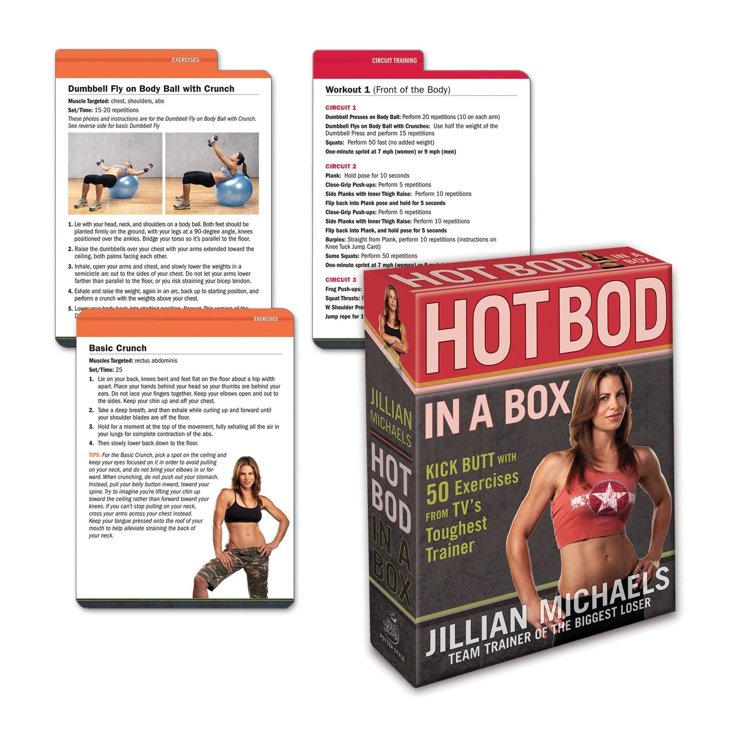 Jillian Michaels Hot Bod in a Box - Kick Butt with 50 Exercises from TV's Toughest Trainer