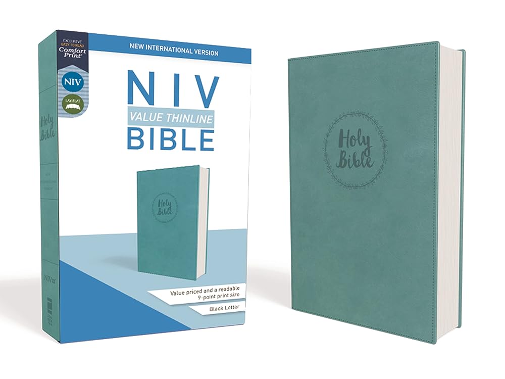 NIV, Value Thinline Bible, Leathersoft, Teal, Comfort Print by Zondervan