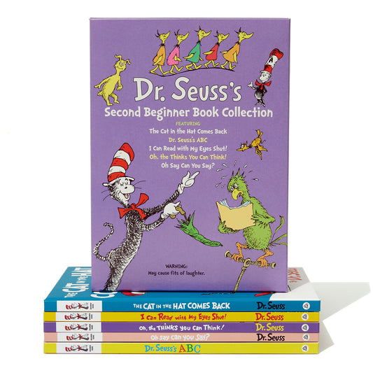 Dr. Seuss's Second Beginner Book Boxed Set Collection - The Cat in the Hat Comes Back; Dr. Seuss's ABC; I Can Read with My Eyes Shut!; Oh, the Thinks You Can Think!; Oh Say Can You Say? (Beginner Books)