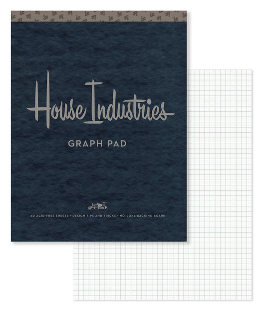 House Industries Graph Pad - 40 Acid-Free Sheets, Design Tips, Extra-Thick Backing Board (House Industries)