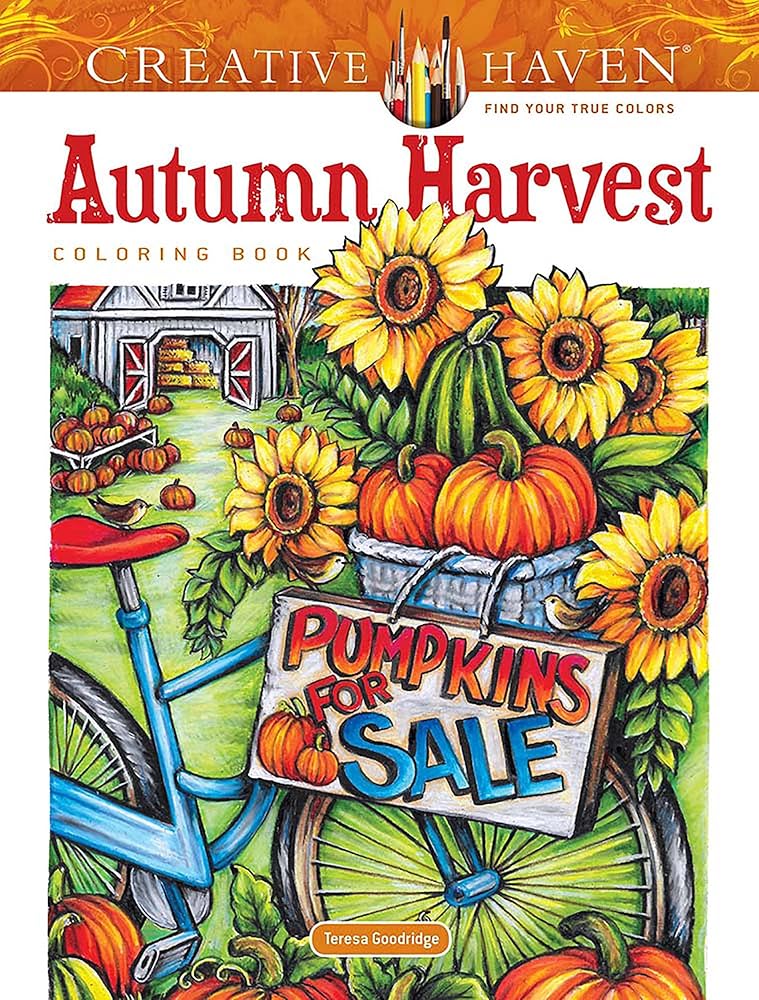 Creative Haven Autumn Harvest Coloring Book (Adult Coloring Books: Seasons) cover image