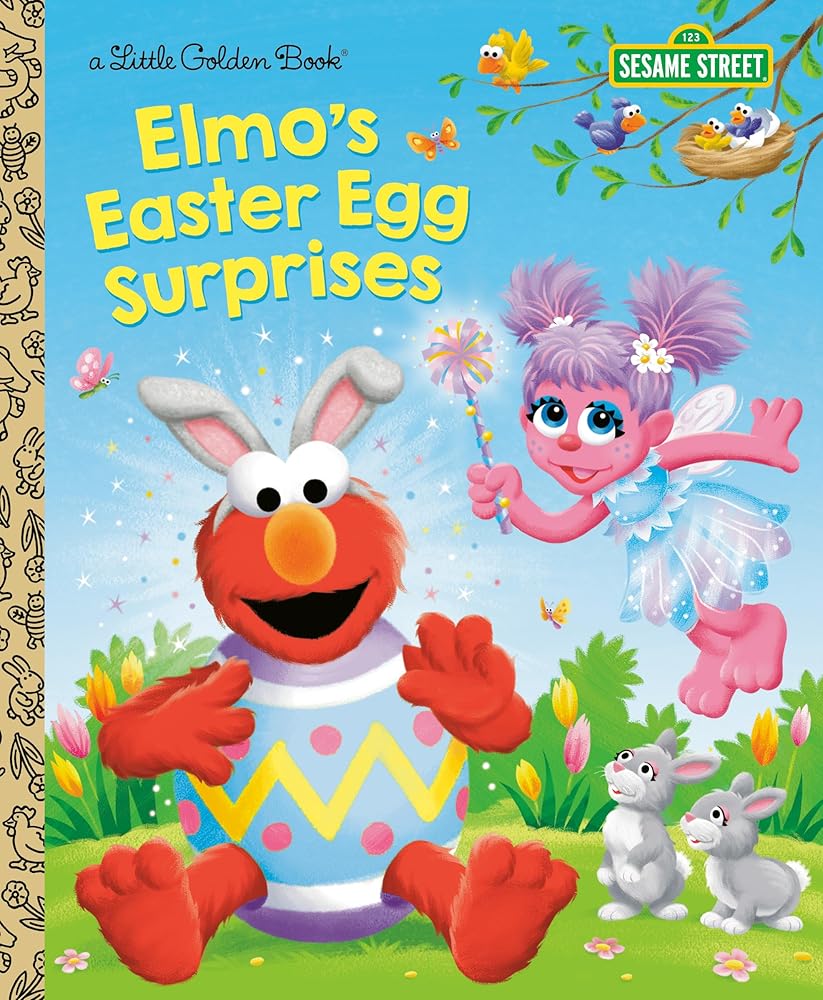 Elmo's Easter Egg Surprises (Sesame Street) (Little Golden Book) by Christy Webster, Tom Brannon