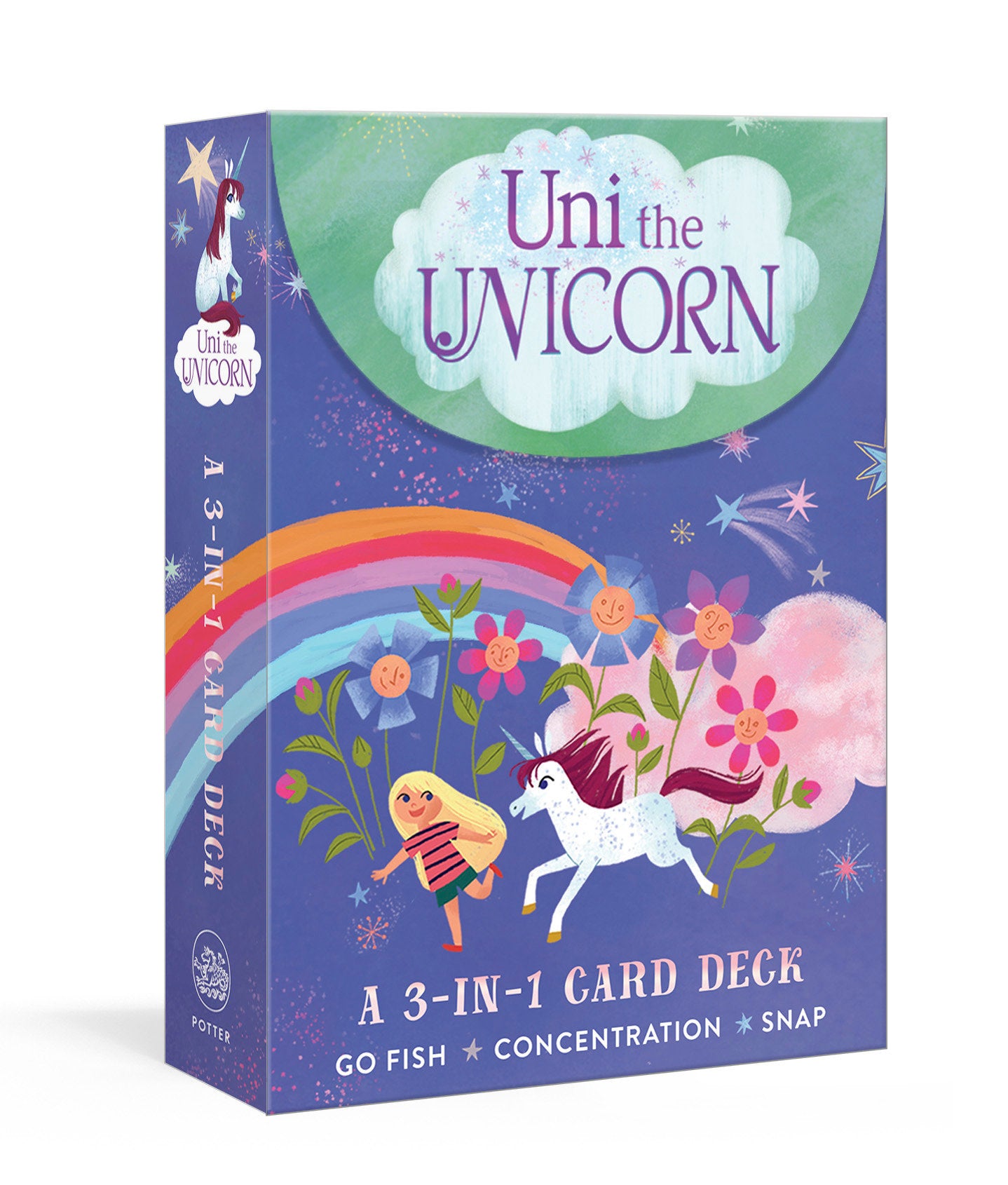 Uni the Unicorn: A 3-in-1 Card Deck - Card Games Include Go Fish, Concentration, and Snap (Big Cards for Little Hands)