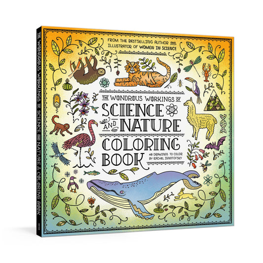 The Wondrous Workings of Science and Nature Coloring Book - 40 Line Drawings to Color