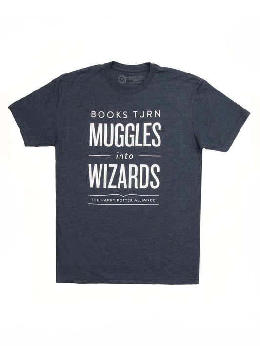 Books Turn Muggles Into Wizards Unisex T-Shirt Medium