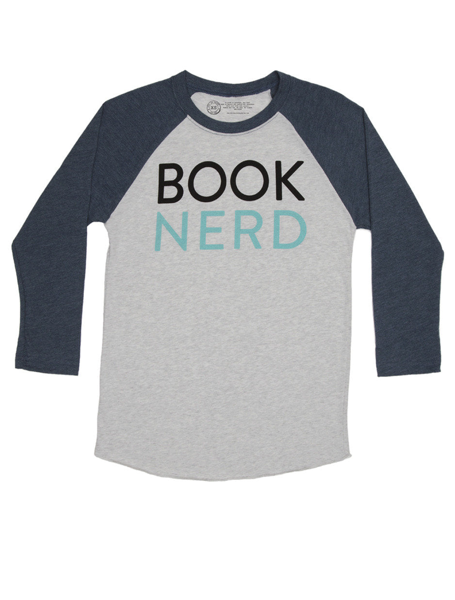 Book Nerd Unisex 3/4 Sleeve Raglan X-Large