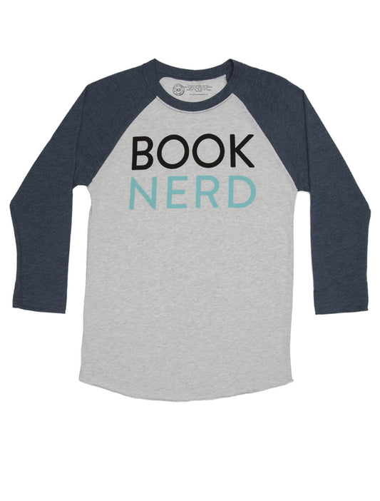 Book Nerd Unisex 3/4 Sleeve Raglan X-Large