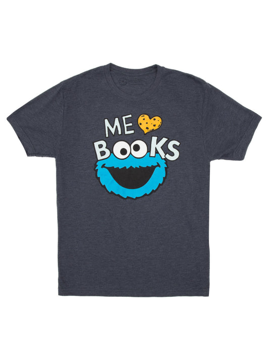 Sesame Street Cookie Monster: Me Love Books Unisex T-Shirt X-Large