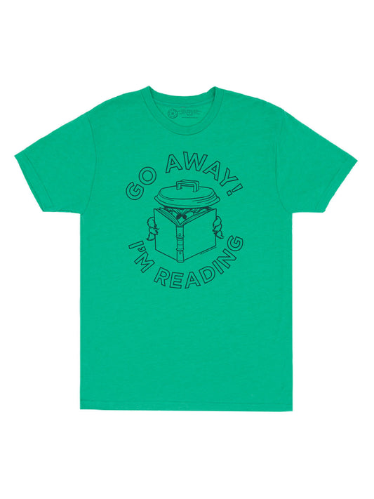 Sesame Street Oscar the Grouch: Go Away I'm Reading Unisex T-Shirt XX-Large