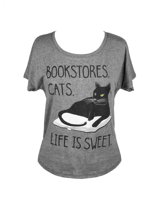 Bookstore Cats Women's Relaxed Fit T-Shirt Medium