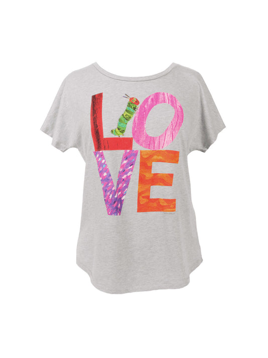 World of Eric Carle: Love from The Very Hungry Caterpillar Gray Women's Relaxed Fit T-Shirt Small