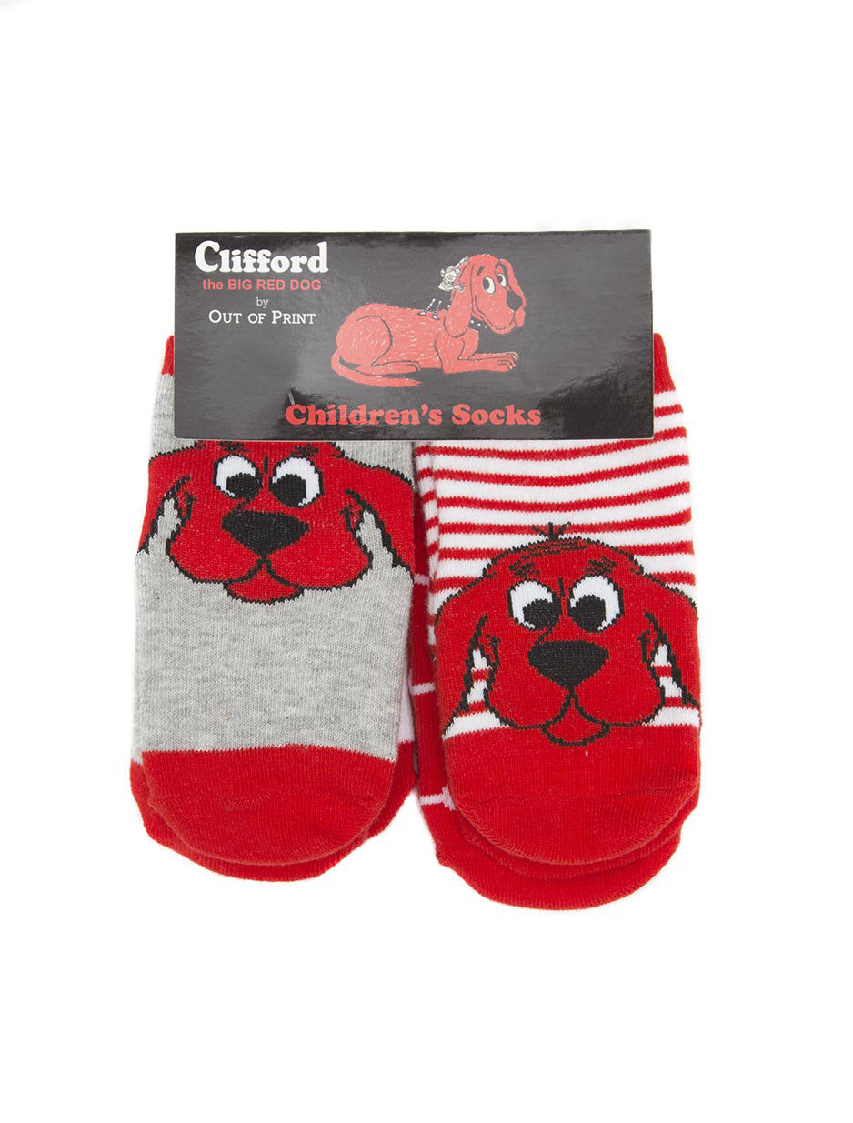 Clifford the Big Red Dog Baby/Toddler Socks 4-Pack - 2T-3T