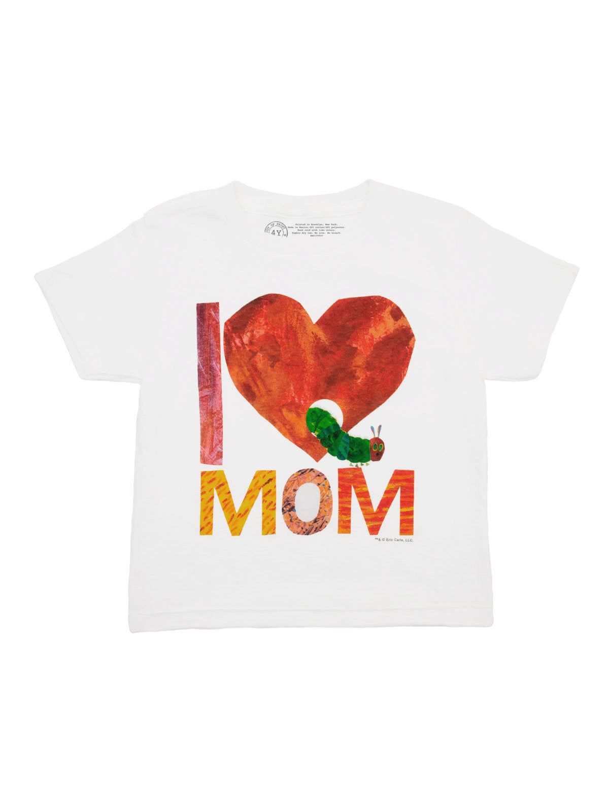 World of Eric Carle: I Love Mom Kids' T-Shirt - 6 Yr