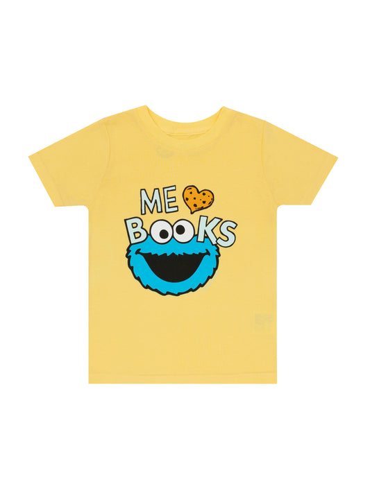 Sesame Street Cookie Monster: Me Love Books Kids' T-Shirt - 4 Yr