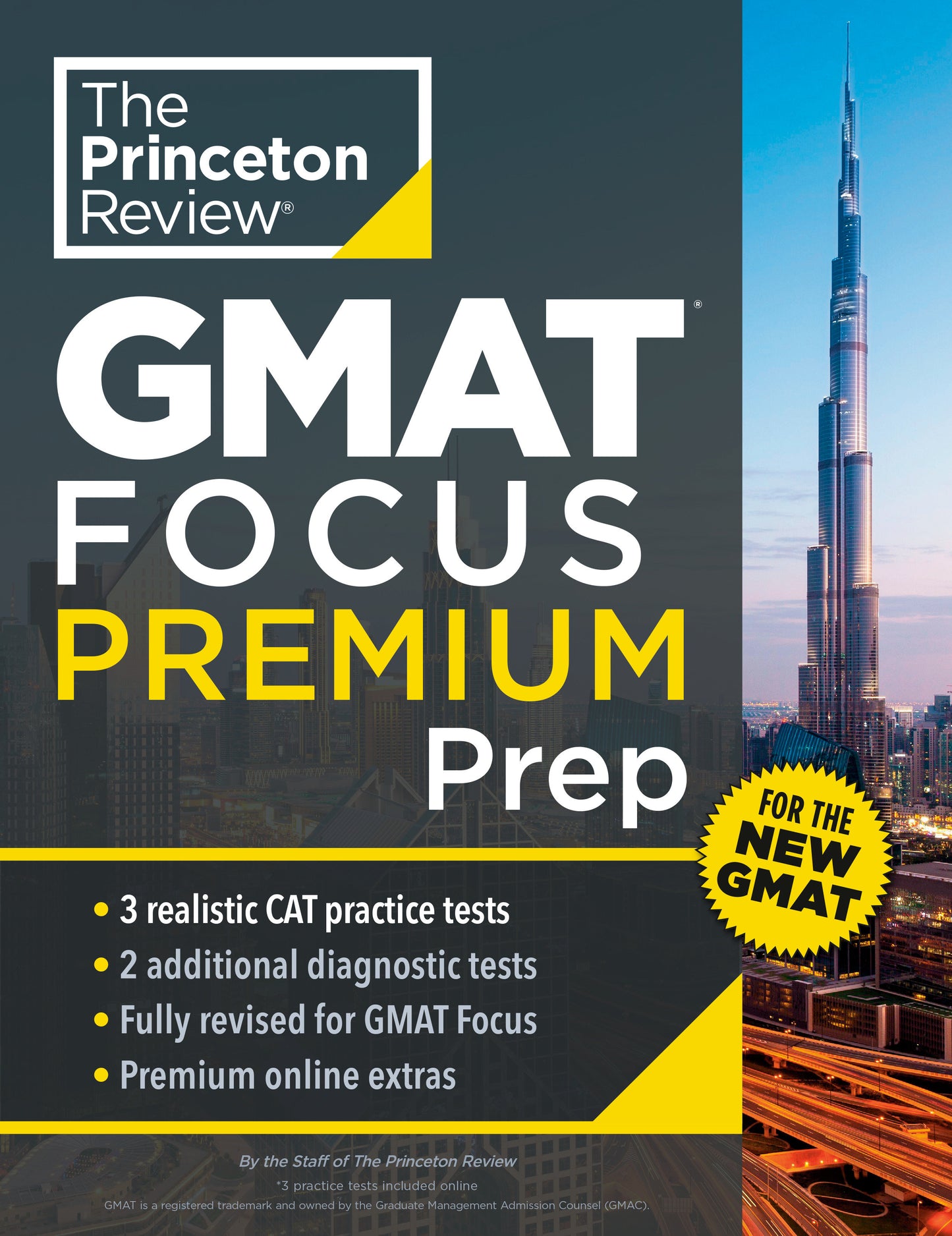 Princeton Review GMAT Focus Premium Prep - 3 Full-Length CAT Practice Exams + 2 Diagnostic Tests + Complete Content Review (Graduate School Test Preparation)