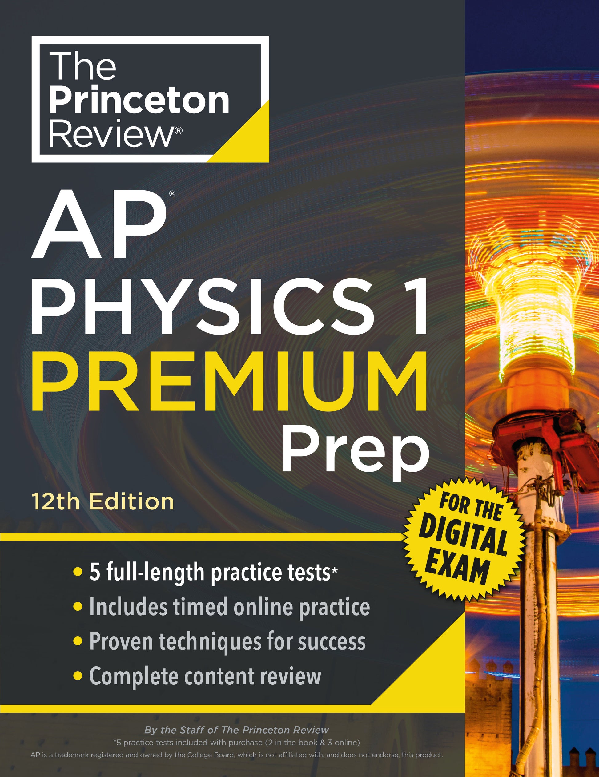 Princeton Review AP Physics 1 Premium Prep, 12th Edition - 5 Practice Tests + Digital Practice Online + Content Review (College Test Preparation)