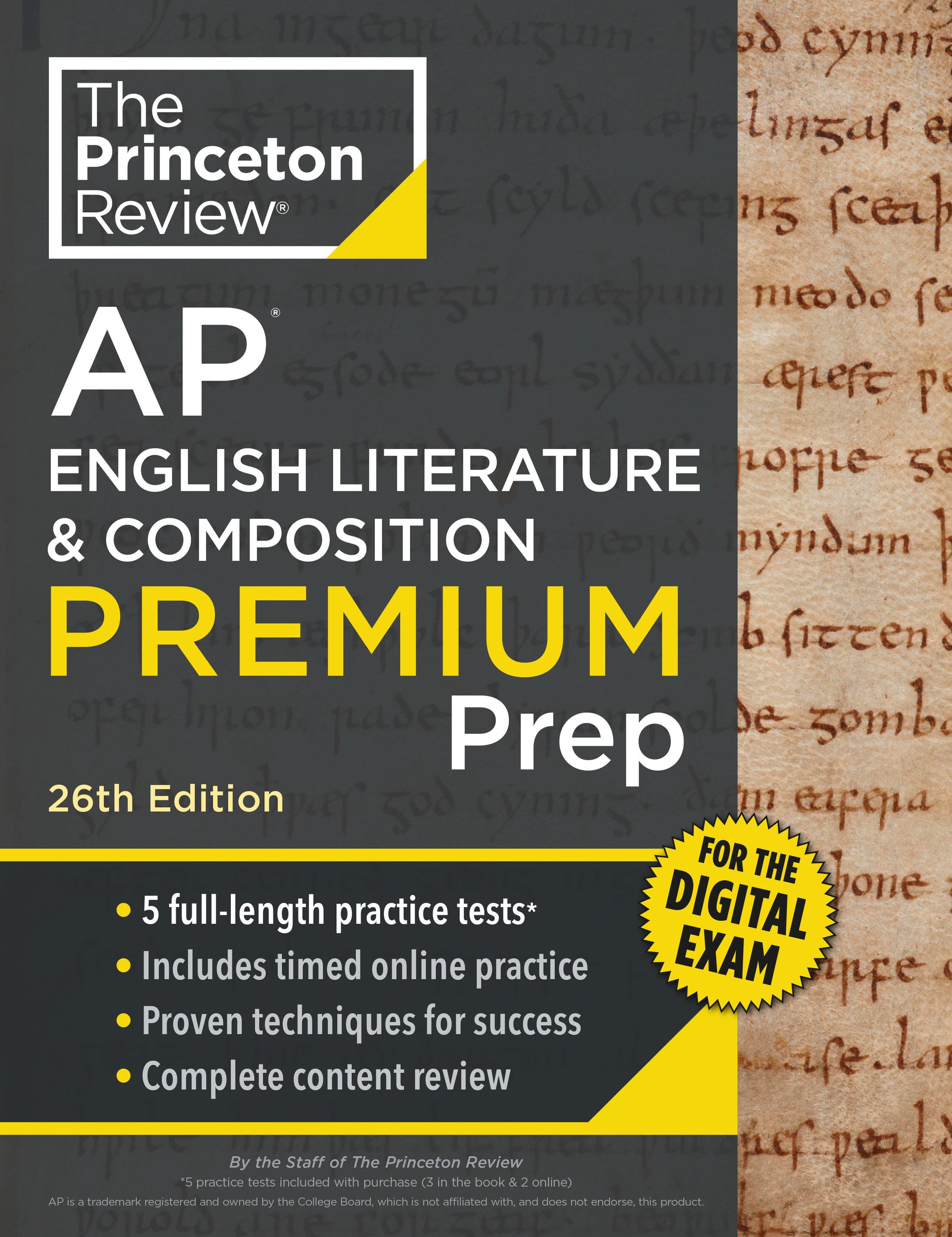 Princeton Review AP English Literature & Composition Premium Prep, 26th Edition - 5 Practice Tests + Digital Practice Online + Content Review (College Test Preparation)