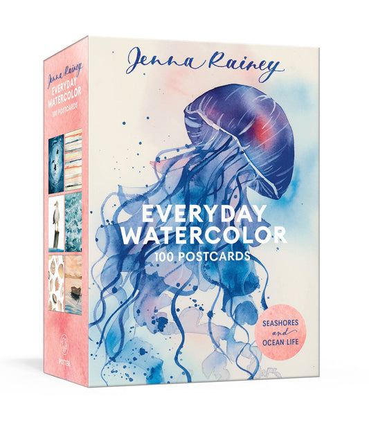 Everyday Watercolor 100 Postcards - Seashores and Ocean Life