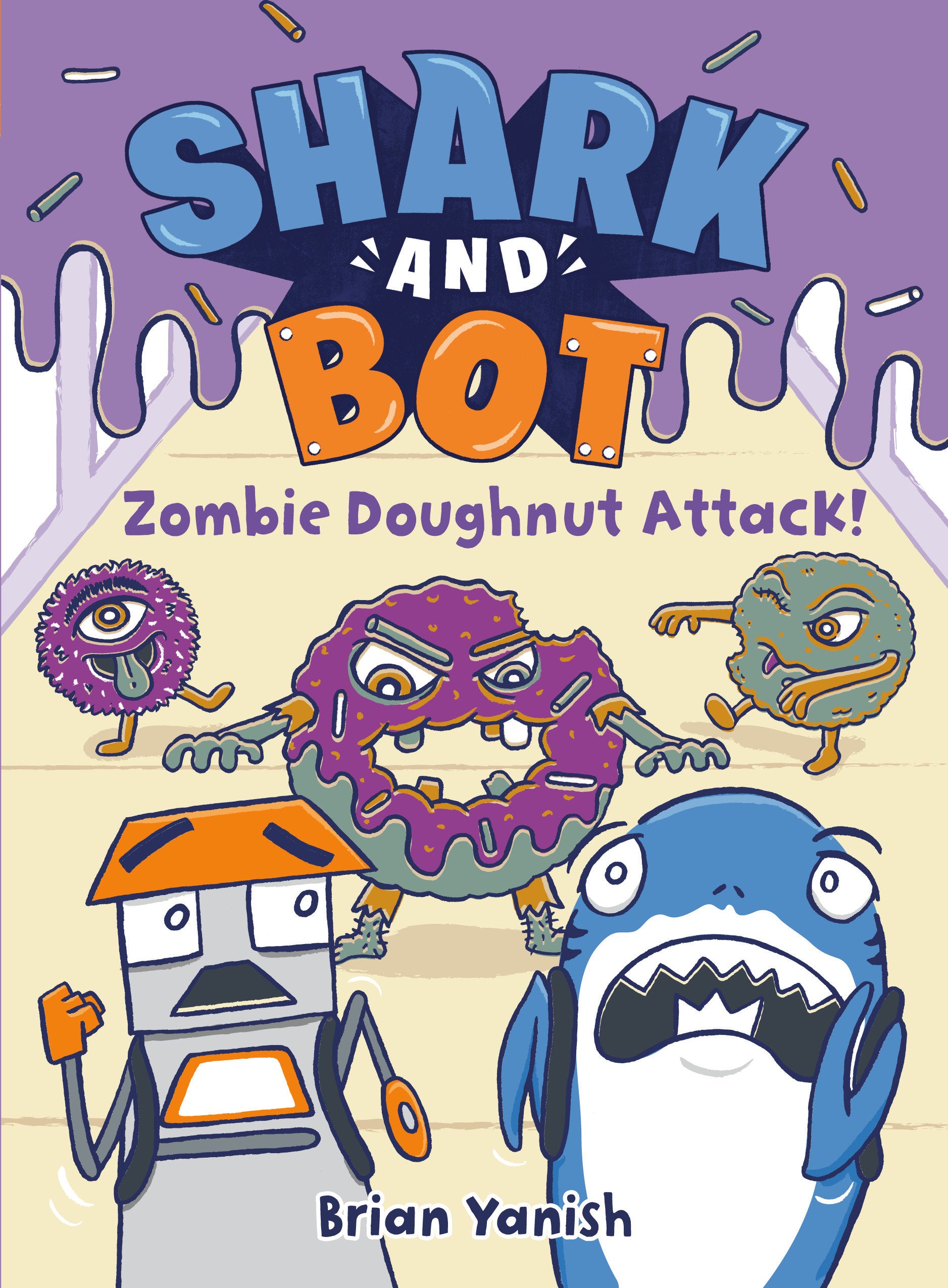 Shark and Bot #3: Zombie Doughnut Attack! - (A Graphic Novel) (Shark and Bot) (Book:3)