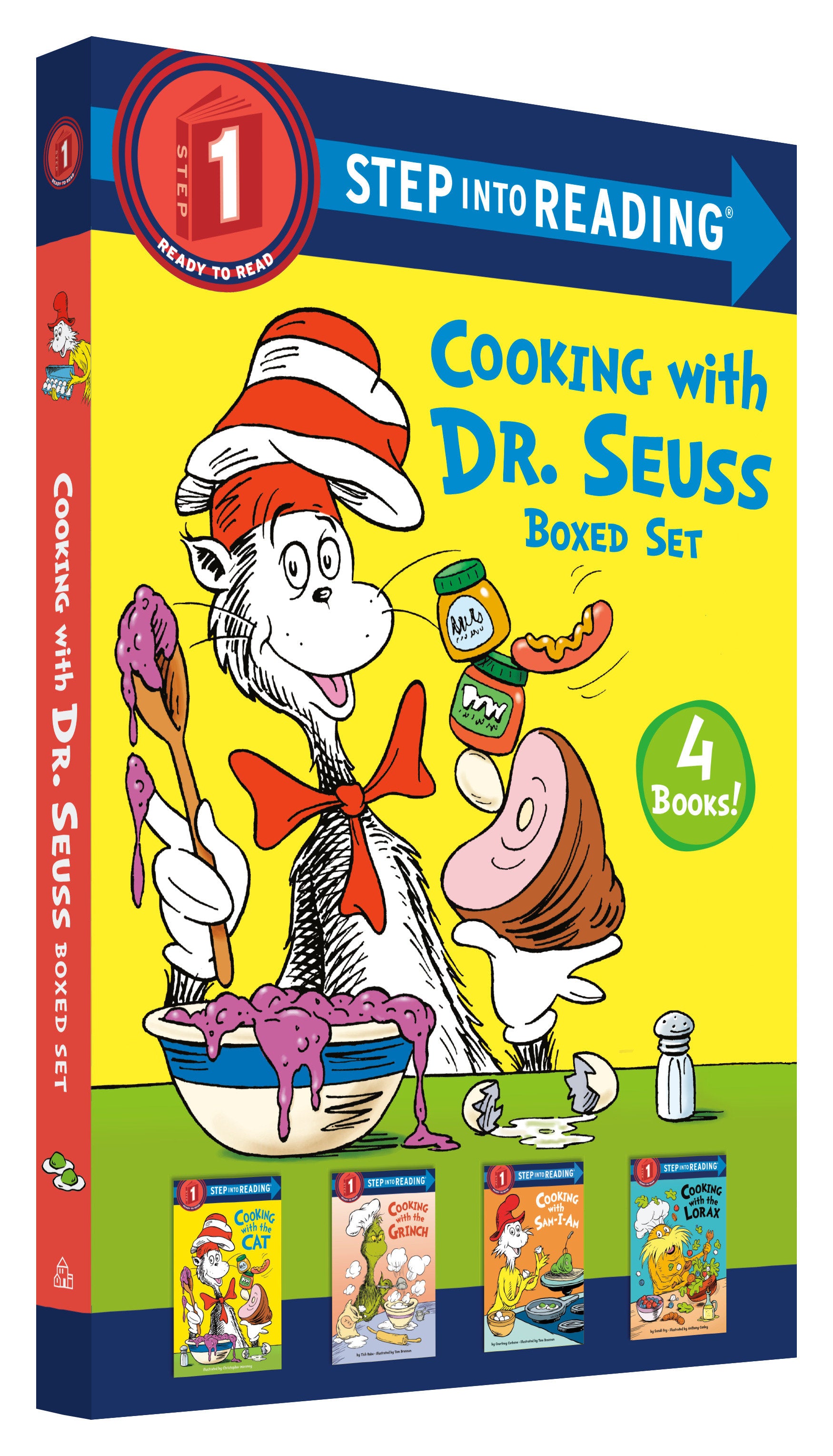 Cooking with Dr. Seuss Step into Reading 4-Book Boxed Set - Cooking with the Cat; Cooking with the Grinch; Cooking with Sam-I-Am; Cooking with the Lorax (Step into Reading)