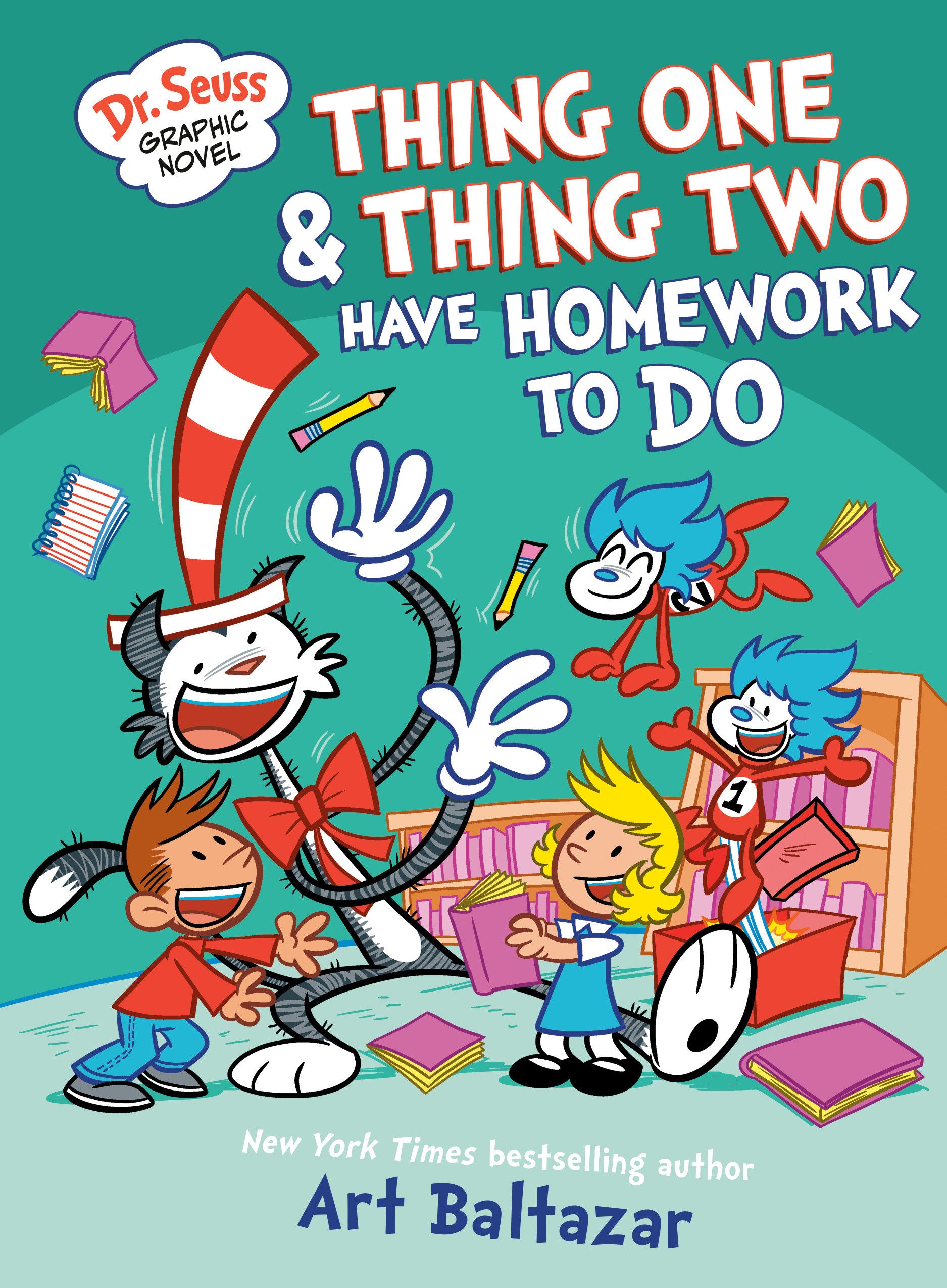 Dr. Seuss Graphic Novel: Thing One and Thing Two Have Homework to Do - A Cat in the Hat Story (Dr. Seuss Graphic Novels)