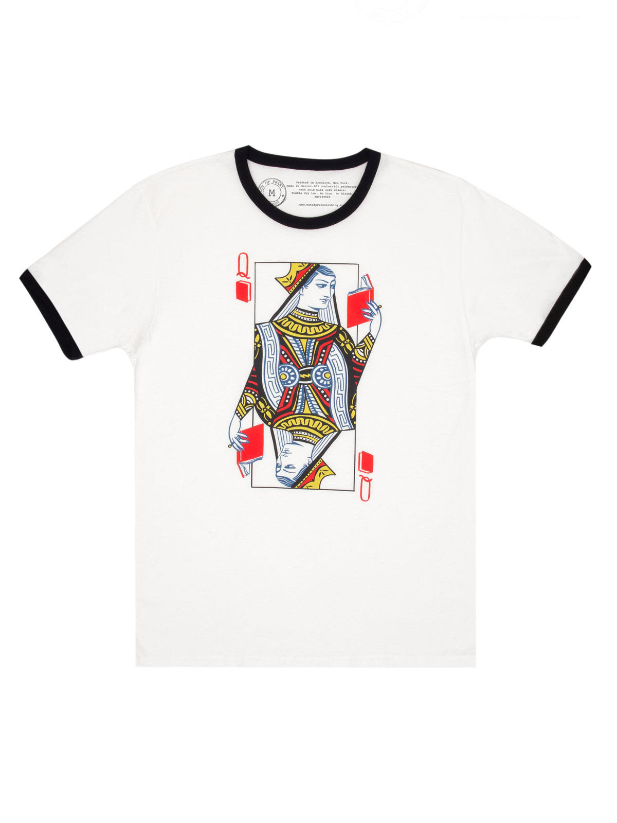 Queen of Books Unisex Ringer T-Shirt XX-Large