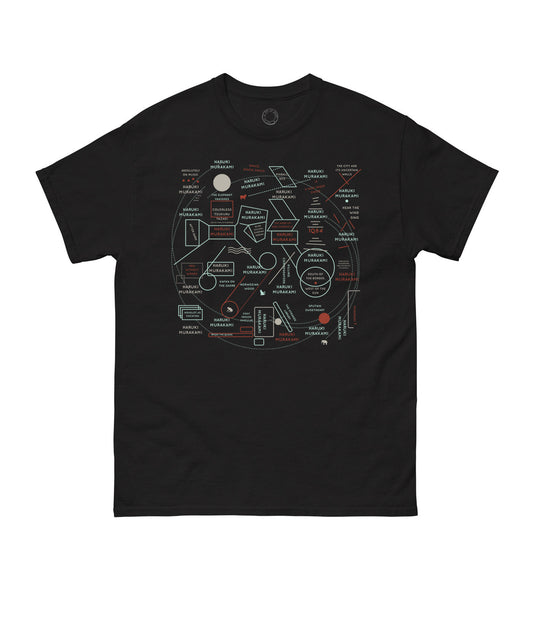Haruki Murakami Novel Map Unisex T-Shirt XXXX-Large