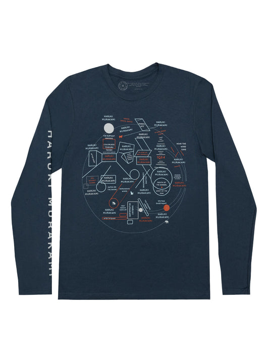 Haruki Murakami Novel Map Unisex Long Sleeve XX-Large