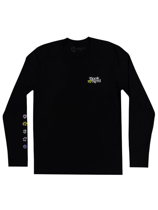 Book Nerd Floral Unisex Long Sleeve Small