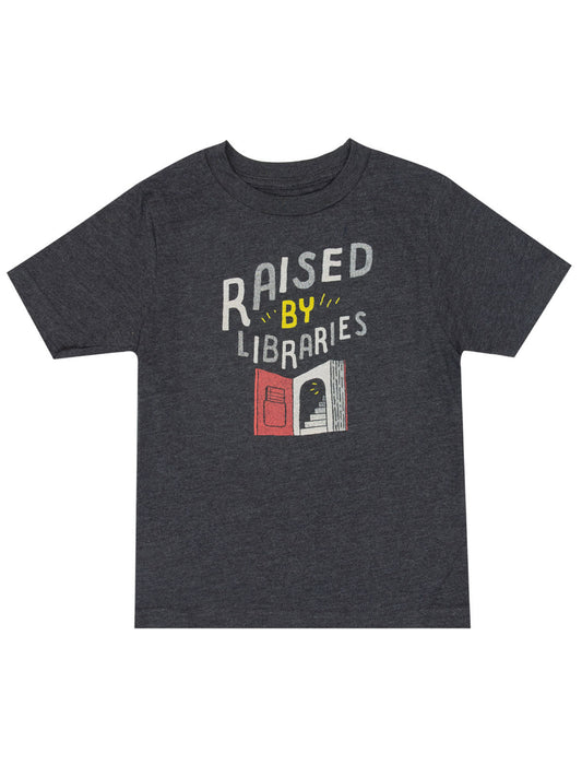Raised by Libraries Kids' T-Shirt - 10/12 Yr
