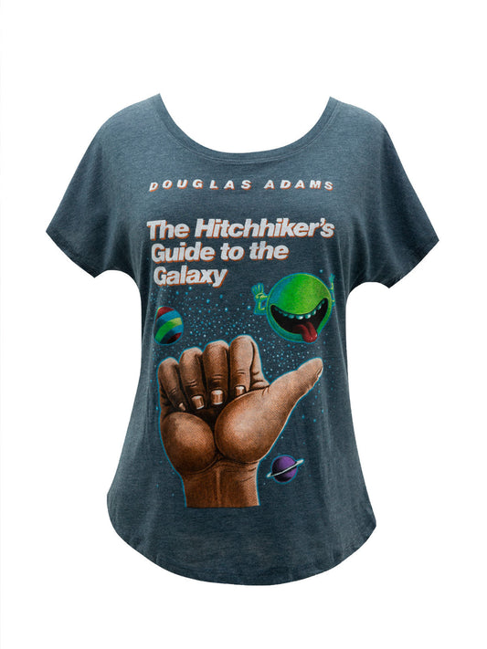 The Hitchhiker's Guide to the Galaxy (Indigo) Women's Relaxed Fit T-Shirt Large