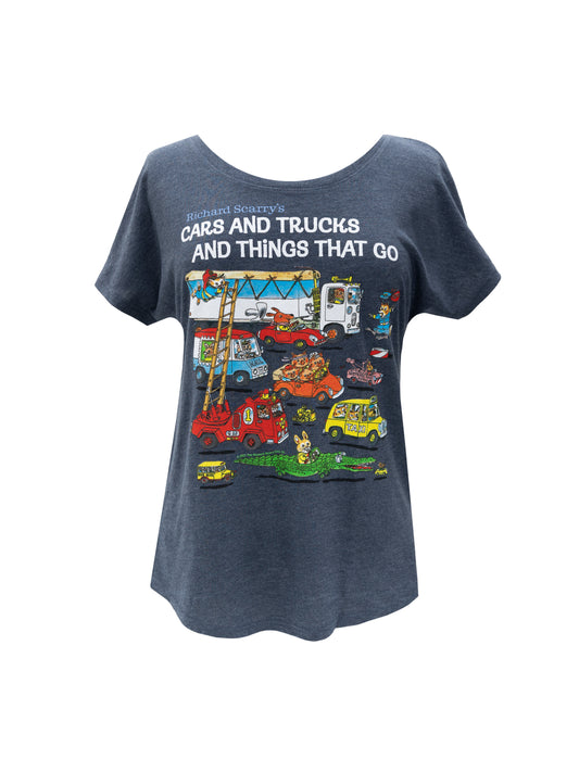Richard Scarry: Cars and Trucks and Things That Go Women's Relaxed Fit T-Shirt XX-Large