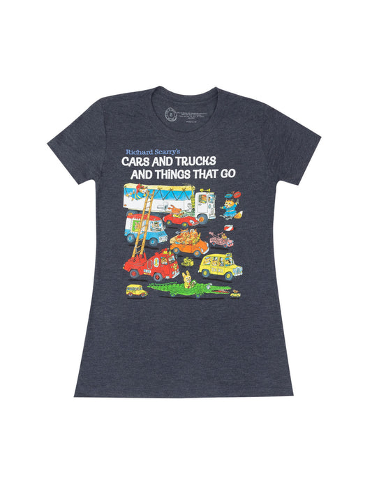 Richard Scarry: Cars and Trucks and Things That Go Women's Crew T-Shirt Large