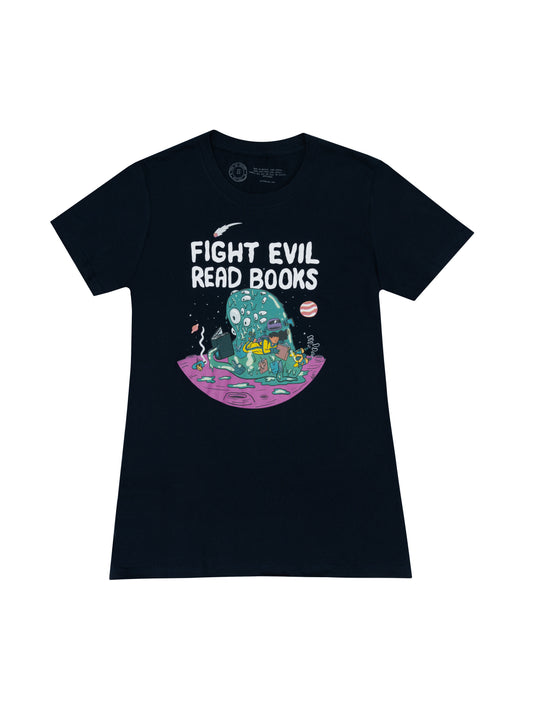 Fight Evil, Read Books: 2023 Design Women's Crew T-Shirt Small