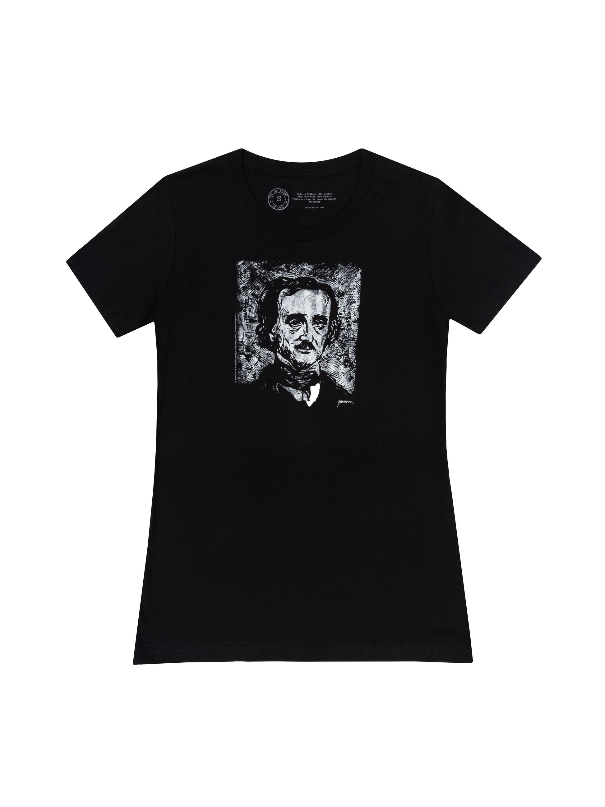 Edgar Allan Poe Melancholy Women's Crew T-Shirt Small