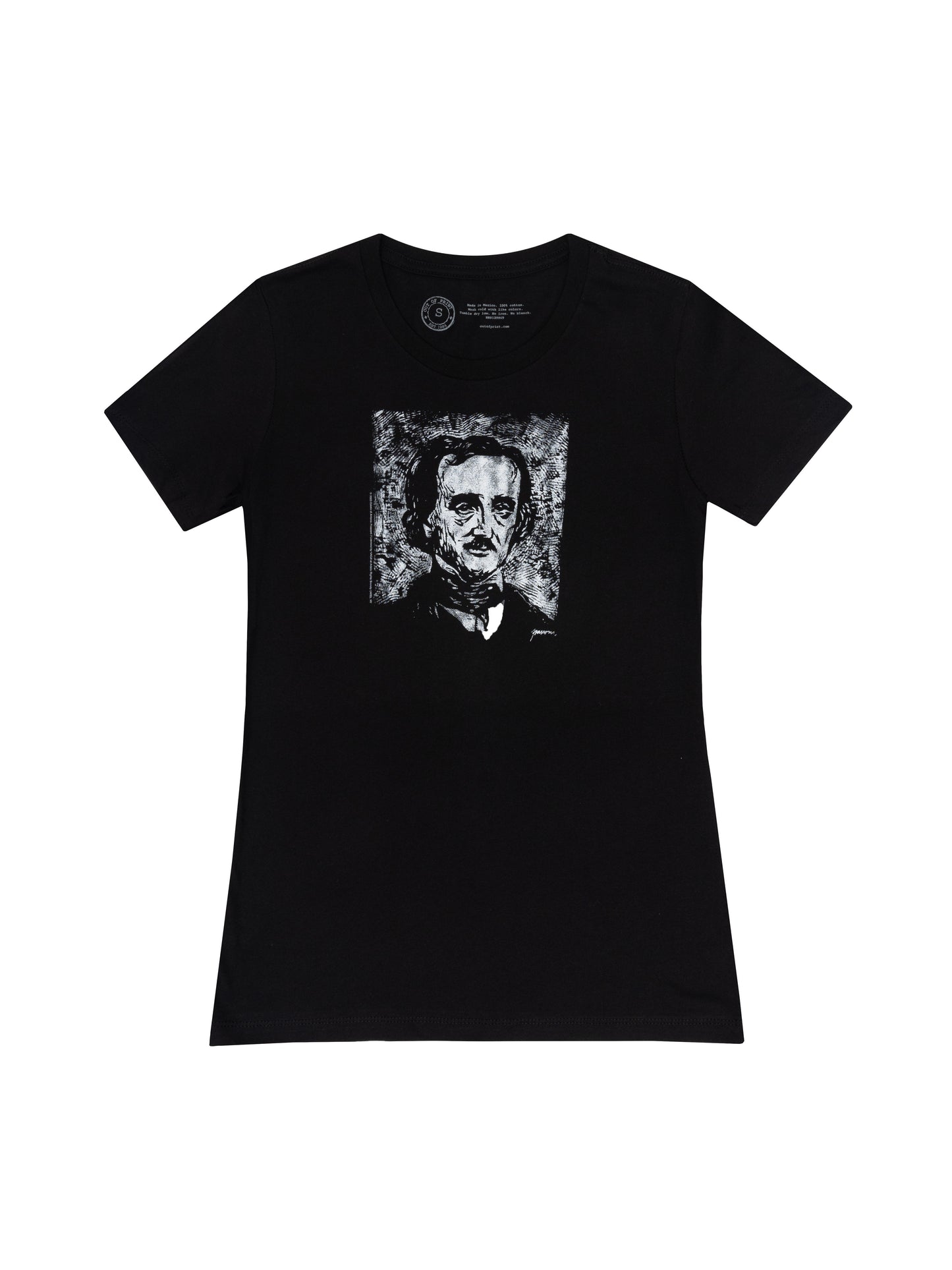 Edgar Allan Poe Melancholy Women's Crew T-Shirt Large