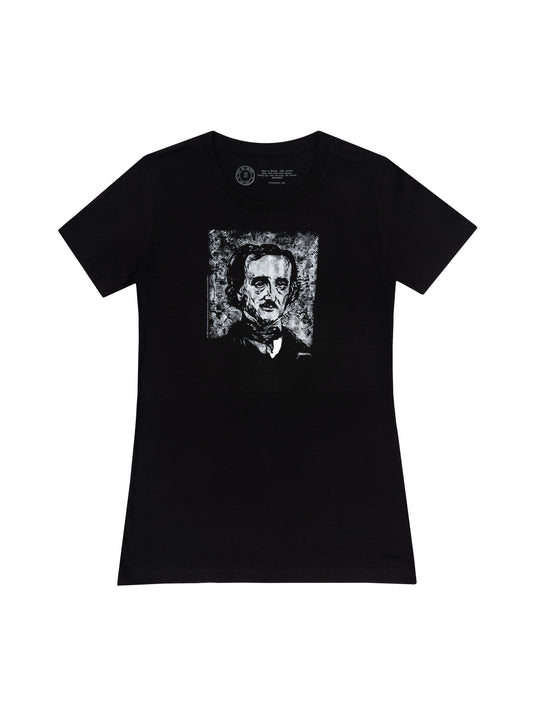 Edgar Allan Poe Melancholy Women's Crew T-Shirt Large