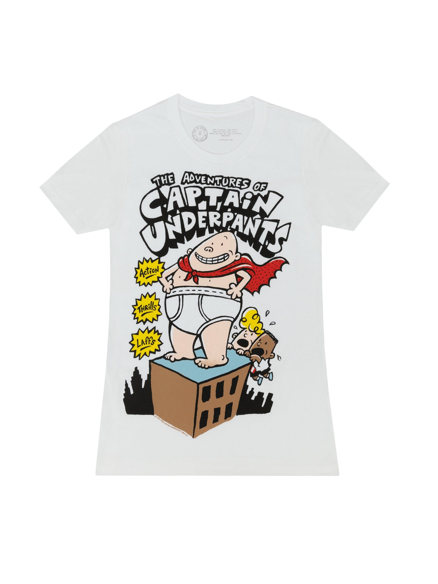 The Adventures of Captain Underpants Women's Crew T-Shirt Medium