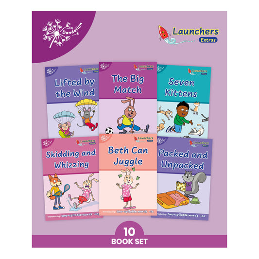 Phonic Books Dandelion Launchers Extras Stages 16-20 - Simple two-syllable words and suffixes (Phonic Books Beginner Decodable)