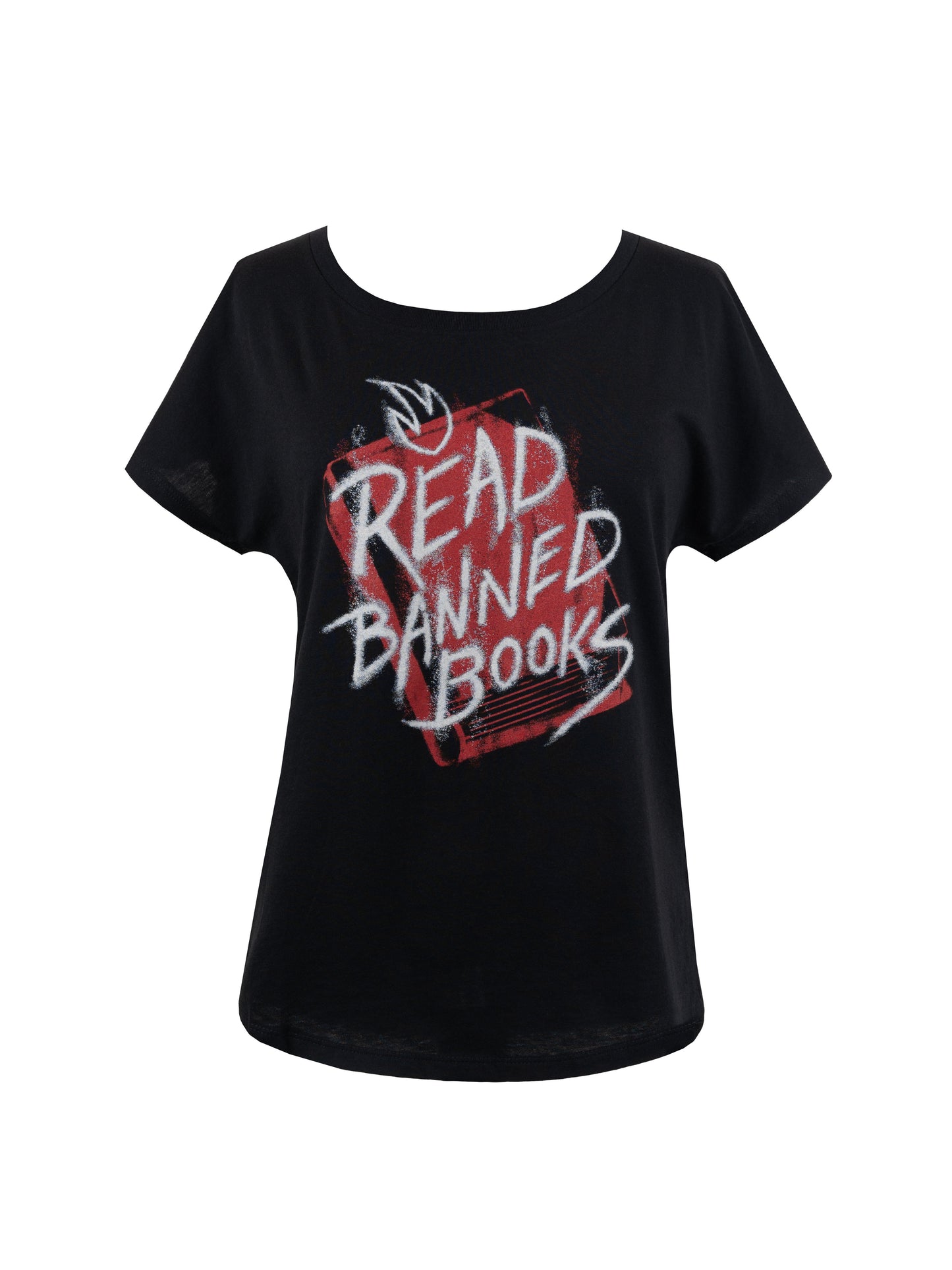 Read Banned Books (Graffiti Art) Women's Relaxed Fit T-Shirt X-Large