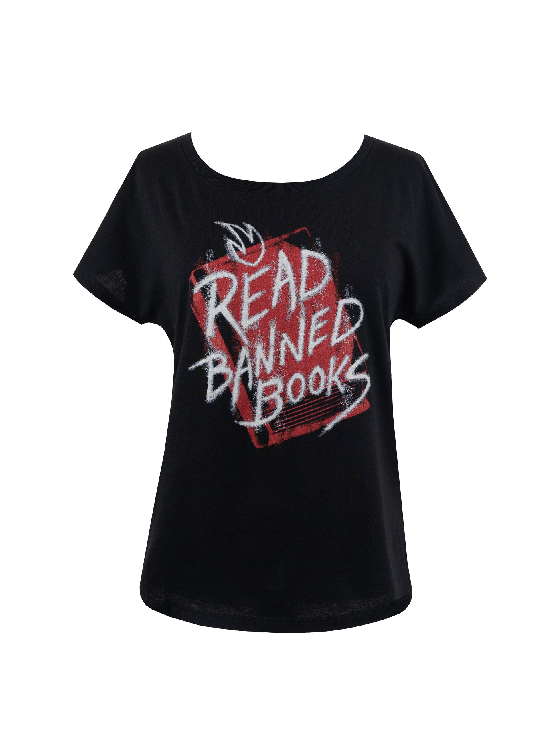 Read Banned Books (Graffiti Art) Women's Relaxed Fit T-Shirt X-Large