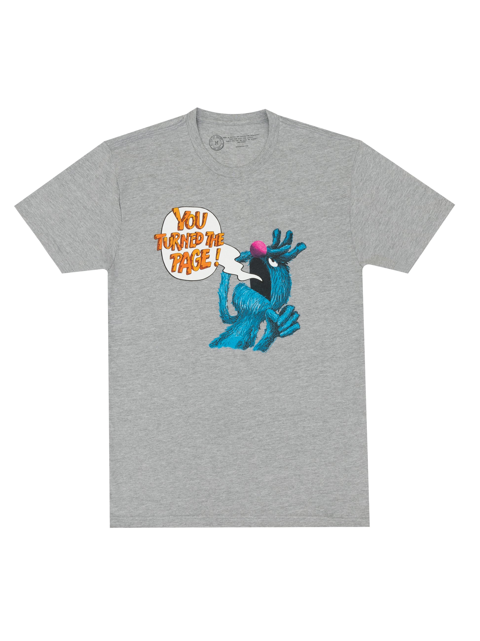 Sesame Street: The Monster at the End of This Book Unisex T-Shirt XX-Large (Grey)