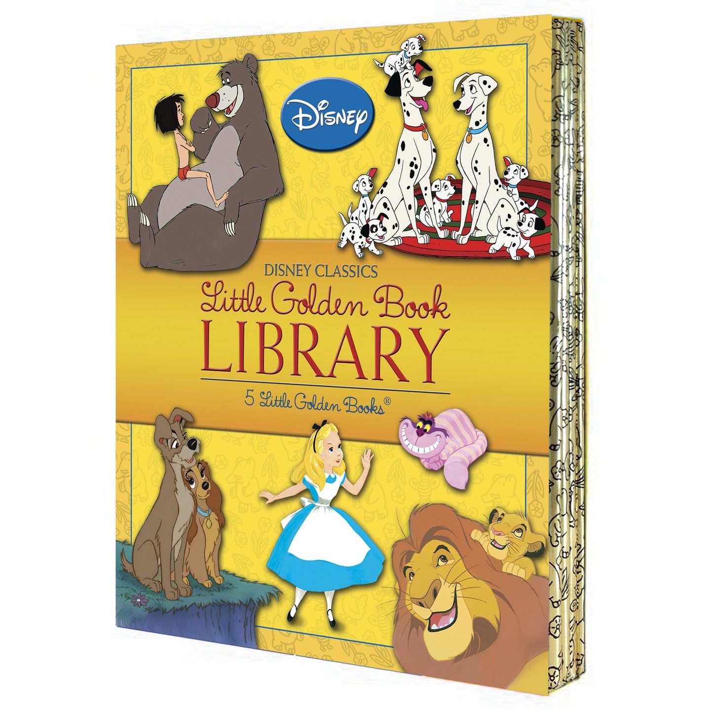 Disney Classics Little Golden Book Library (Disney Classic) - Lady and the Tramp; 101 Dalmatians; The Lion King; Alice in Wonderland; The Jungle Book (Little Golden Book)