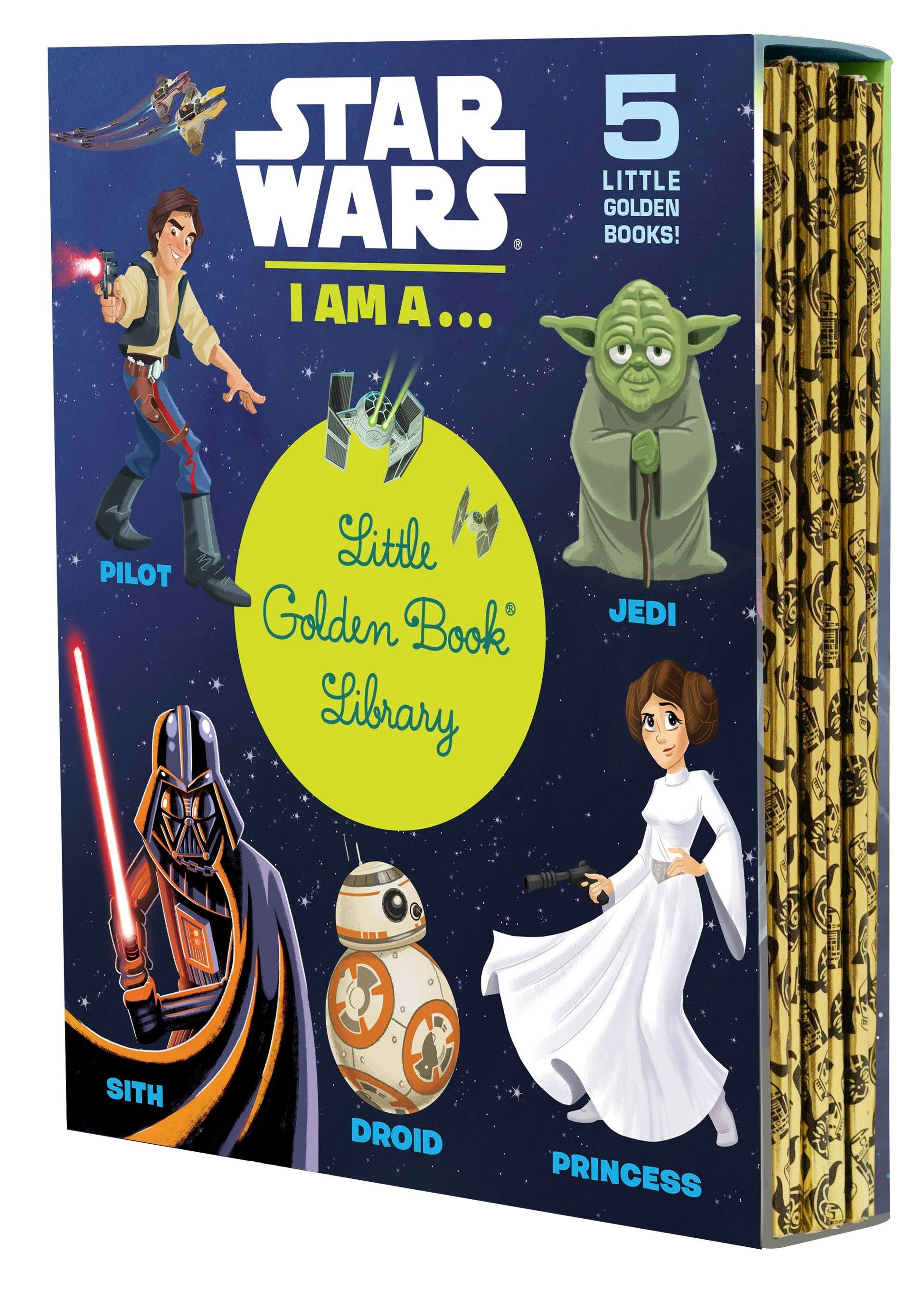 Star Wars: I Am a...Little Golden Book Library -- 5 Little Golden Books - I Am a Pilot; I Am a Jedi; I Am a Sith; I Am a Droid; I Am a Princess (Little Golden Book)