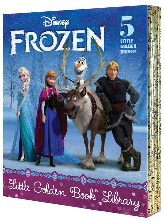 Frozen Little Golden Book Library (Disney Frozen) - Frozen; A New Reindeer Friend; Olaf's Perfect Day; The Best Birthday Ever; Olaf Waits for Spring (Little Golden Book)