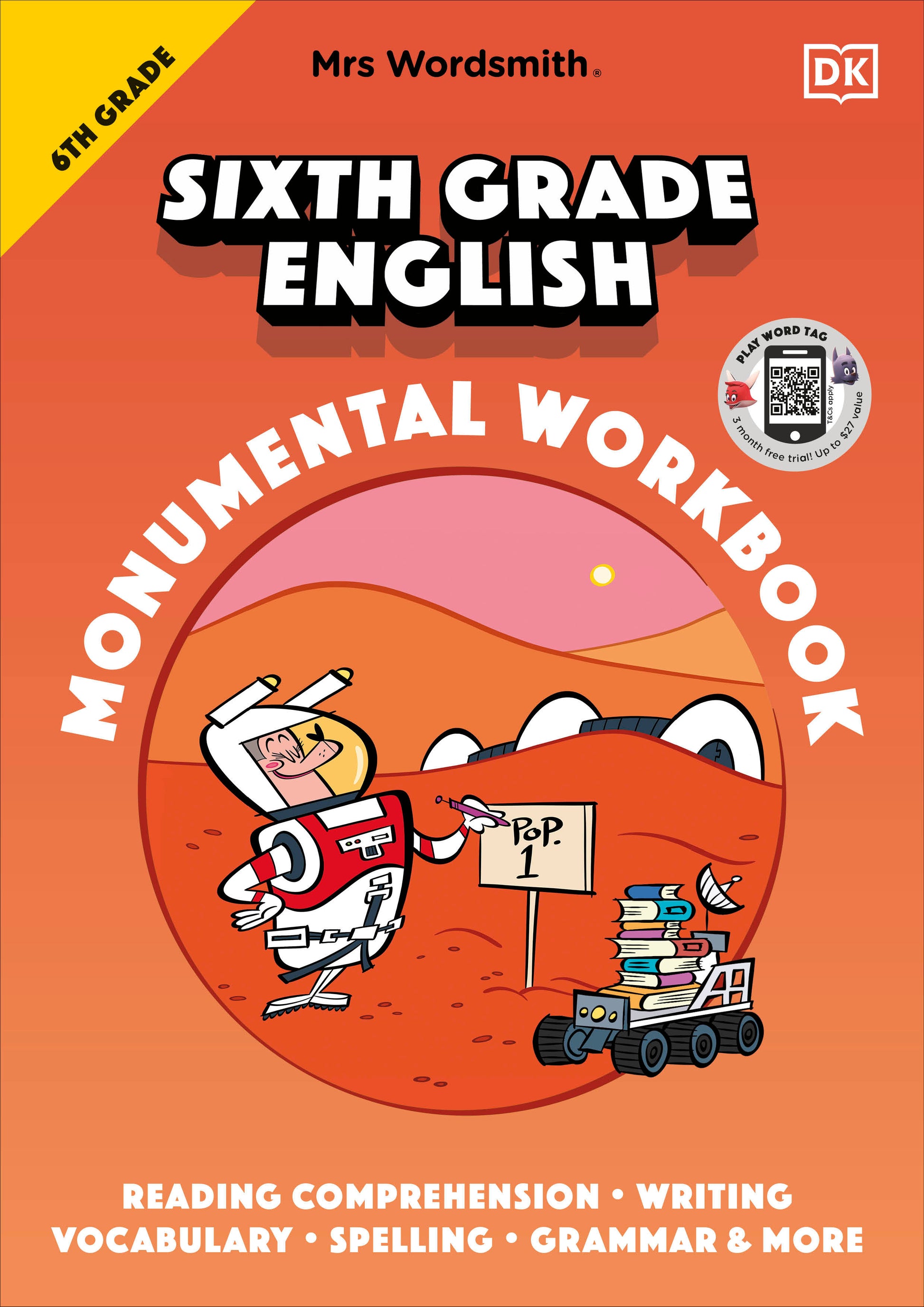 Mrs Wordsmith 6th Grade English Monumental Workbook - + 3 Months of Word Tag Video Game (Mrs Wordsmith)