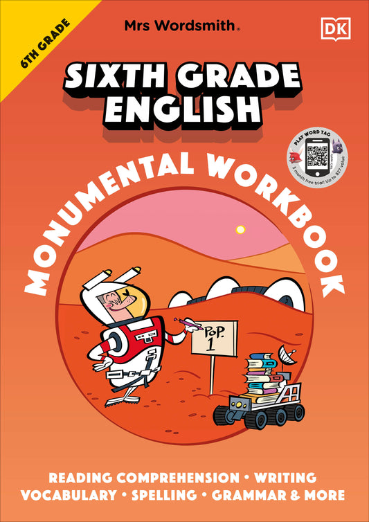 Mrs Wordsmith 6th Grade English Monumental Workbook - + 3 Months of Word Tag Video Game (Mrs Wordsmith)